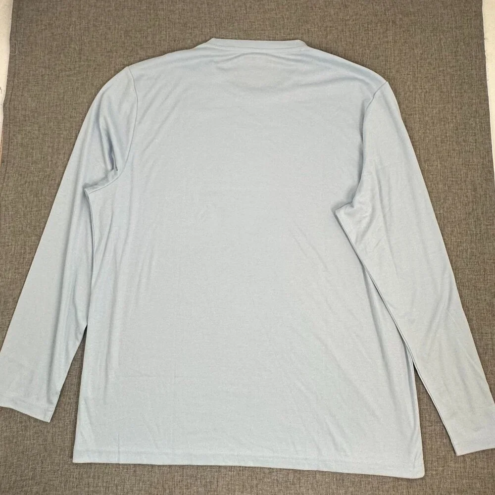 NEW! Mens Alfani Casual Shirt Long Sleeves XL $45 Blue Rayon, Polyester, Spandex